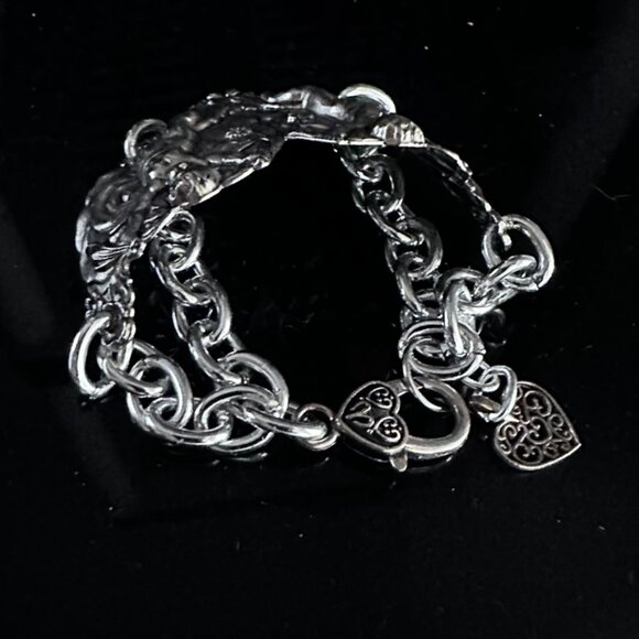 Cherub Chain Angel Bracelet Statement Goth Victorian Gothic Slave Cuff Link - Picture 10 of 10